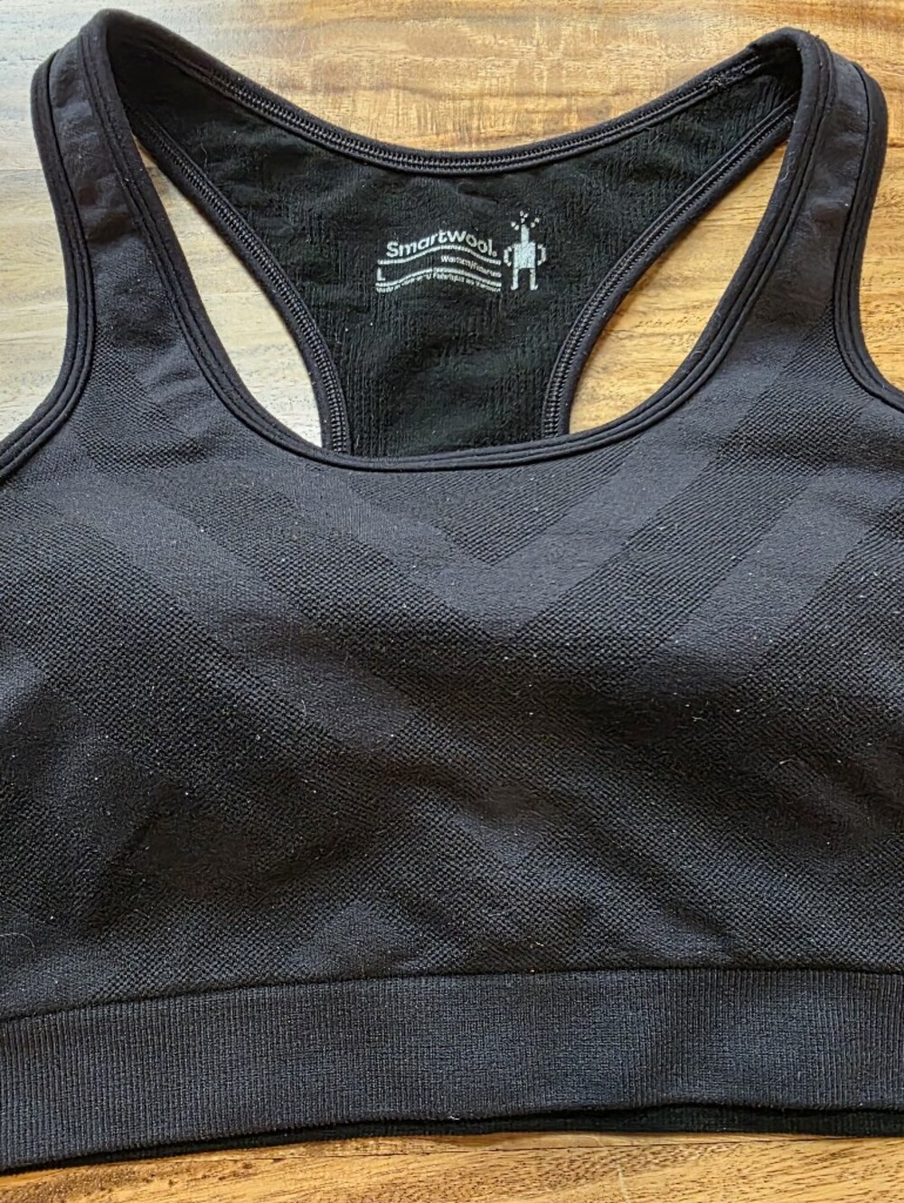 Smartwool Women's Black Merino Sport Seamless Racerback Bra-Women's Large